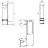 Передпокій Компаніт Лідія Дуб сонома, фото 2