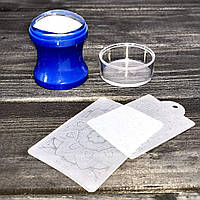 Штамп силіконовий для стемпінгу широкий PSS-04 (синій)