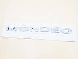 Емблема напис Mondeo для Ford (2000-2014р) Хром 195х17 мм (на скотчі) 1S7142528AA, фото 3