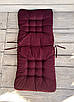 Подушка для стільців (50x120х8 см) подвійна Decorator Мальмо колір бордовий 84-124, фото 3