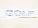 Емблема напис Golf для Volkswagen (2002-2020р) Хром 121x26 мм (на скотчі) 5G9853687 2ZZ, фото 3