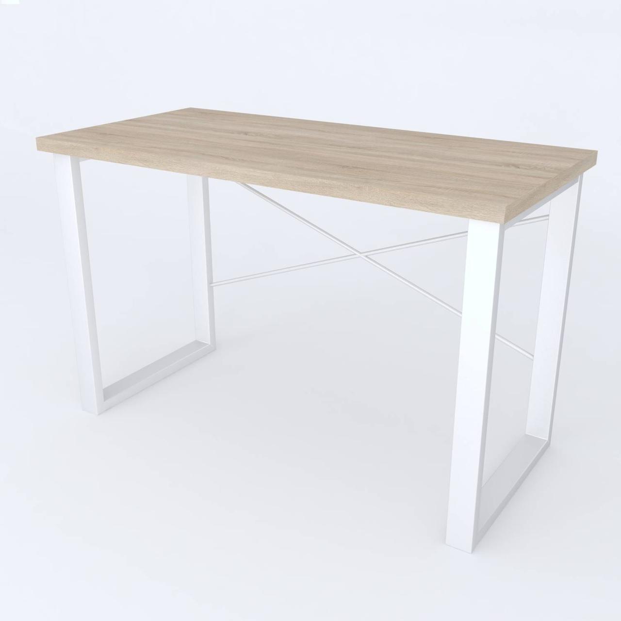 Письмовий стіл Ferrum-decor Драйв 750x1000x700 Білий метал ДСП Дуб Сонома 32 мм (DRA207), фото 1