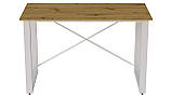 Письмовий стіл Ferrum-decor Драйв 750x1200x600 Білий метал ДСП Дуб Артізан 16 мм (DRA041), фото 3