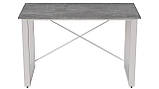 Письмовий стіл Ferrum-decor Драйв 750x1400x700 Білий метал ДСП Бетон 16 мм (DRA126), фото 3