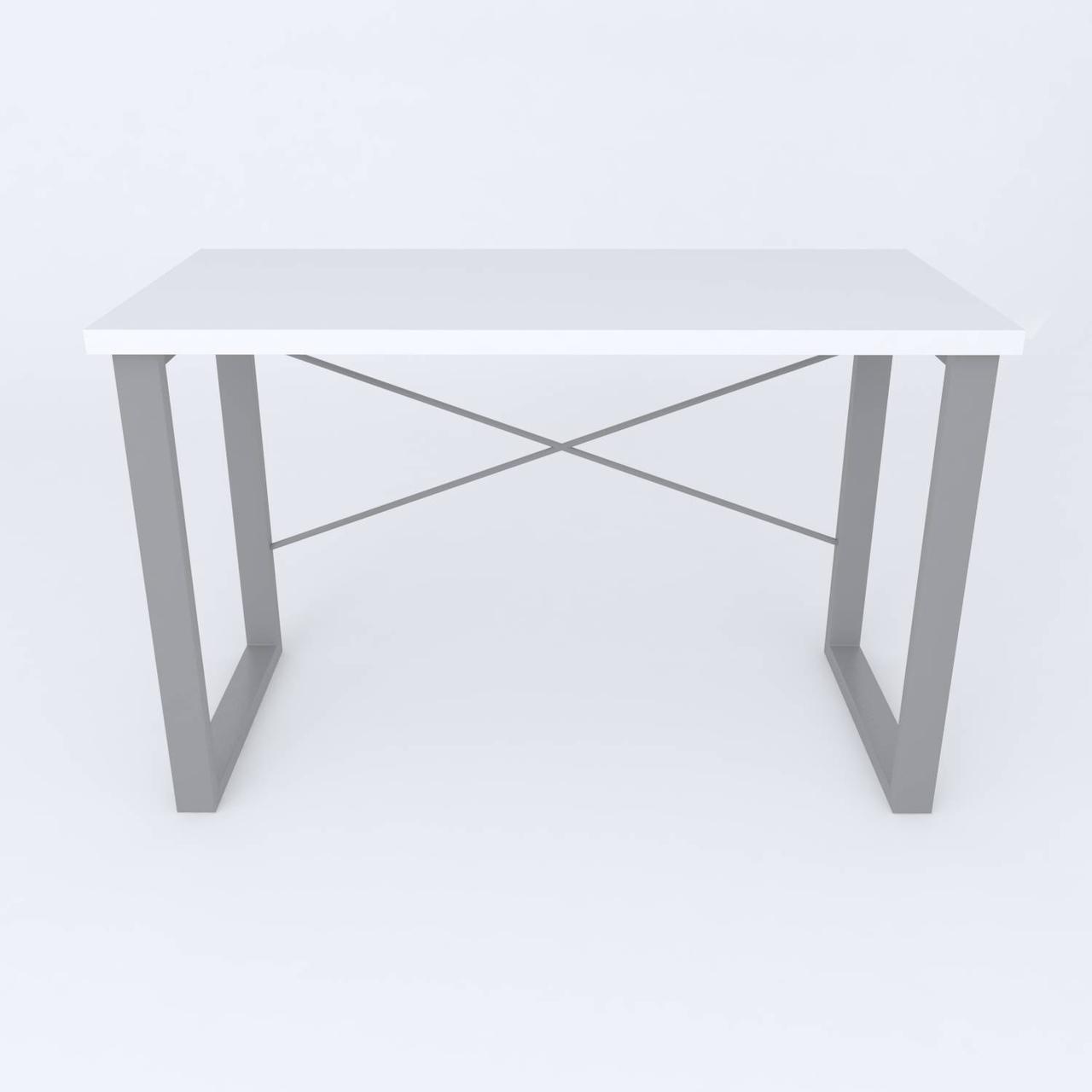Письмовий стіл Ferrum-decor Драйв 750x1000x600 Сірий метал ДСП Білий 32 мм (DRA134)