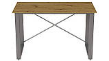 Письмовий стіл Ferrum-decor Драйв 750x1000x700 Сірий метал ДСП Дуб Артізан 32 мм (DRA202), фото 3