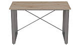 Письмовий стіл Ferrum-decor Драйв 750x1200x700 Сірий метал ДСП Дуб Сан-Маріно 32 мм (DRA219), фото 3
