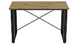 Письмовий стіл Ferrum-decor Драйв 750x1000x700 Чорний метал ДСП Дуб Артізан 16 мм (DRA069), фото 3