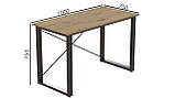 Письмовий стіл Ferrum-decor Драйв 750x1000x700 Чорний метал ДСП Дуб Артізан 16 мм (DRA069), фото 2