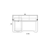 Комп'ютерний стіл Тиса Мебель Тіса-13 Венге Дуб молочний 1700x650x950 мм, фото 3
