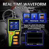 Тестер автомобільного акумулятора ВТ-30 new тест заряджання та тест стартера (рос язик меню, кольоровий дисплей), фото 5