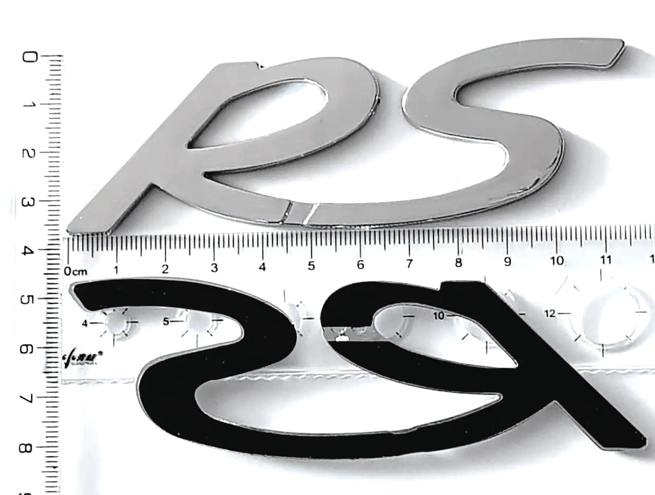 Наліпка "RS" Об'ємна Хром, фото 1