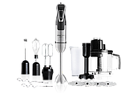 Блендер Liberton LHB-0312, 1200 Вт, турборежим, насадок 12 шт, колір чорний+нерж, фото 2