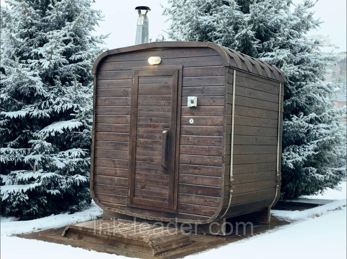Баня ЛНК Квадро 200*240*255см модульна з пічкою на дровах