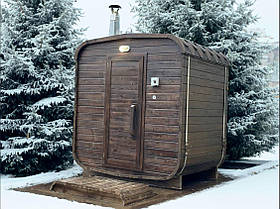 Баня ЛНК Квадро 200*240*255см модульна з пічкою на дровах
