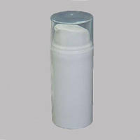 Вакуумний косметичний флакон 30 мл біла кришка (косметична тара)