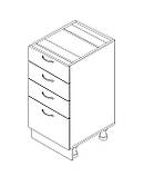 Тумба з чотирма ящиками (без стільниці) ширина 300 МАКСІ МЕБЛІ (70110), фото 7