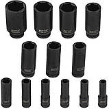 Набір ударних торцевих головок 1/2" (10-32 мм) CR-MO на холдері 13 од. Vorfal V08129_1, фото 2