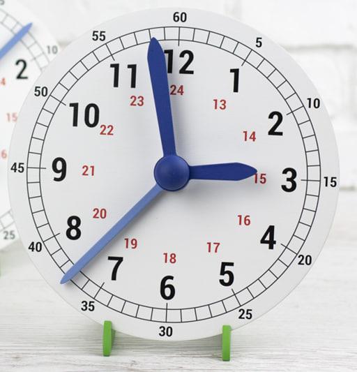 Модель механічного годинника (годинна, хвилинна стрілки) роздаткова, фото 1