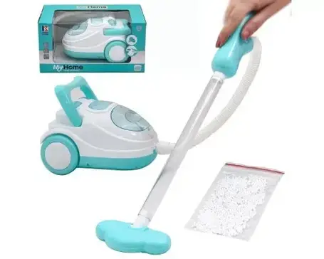 Іграшковий дитячий пилосос Limo Toy 3213В вміє вбирати дрібні кульки, світло, звук у коробці, фото 1