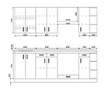 Кухня Екко Lambordia ширина 2300 МАКСІ МЕБЛІ Сірий/Білий гладкий (5102999), фото 3