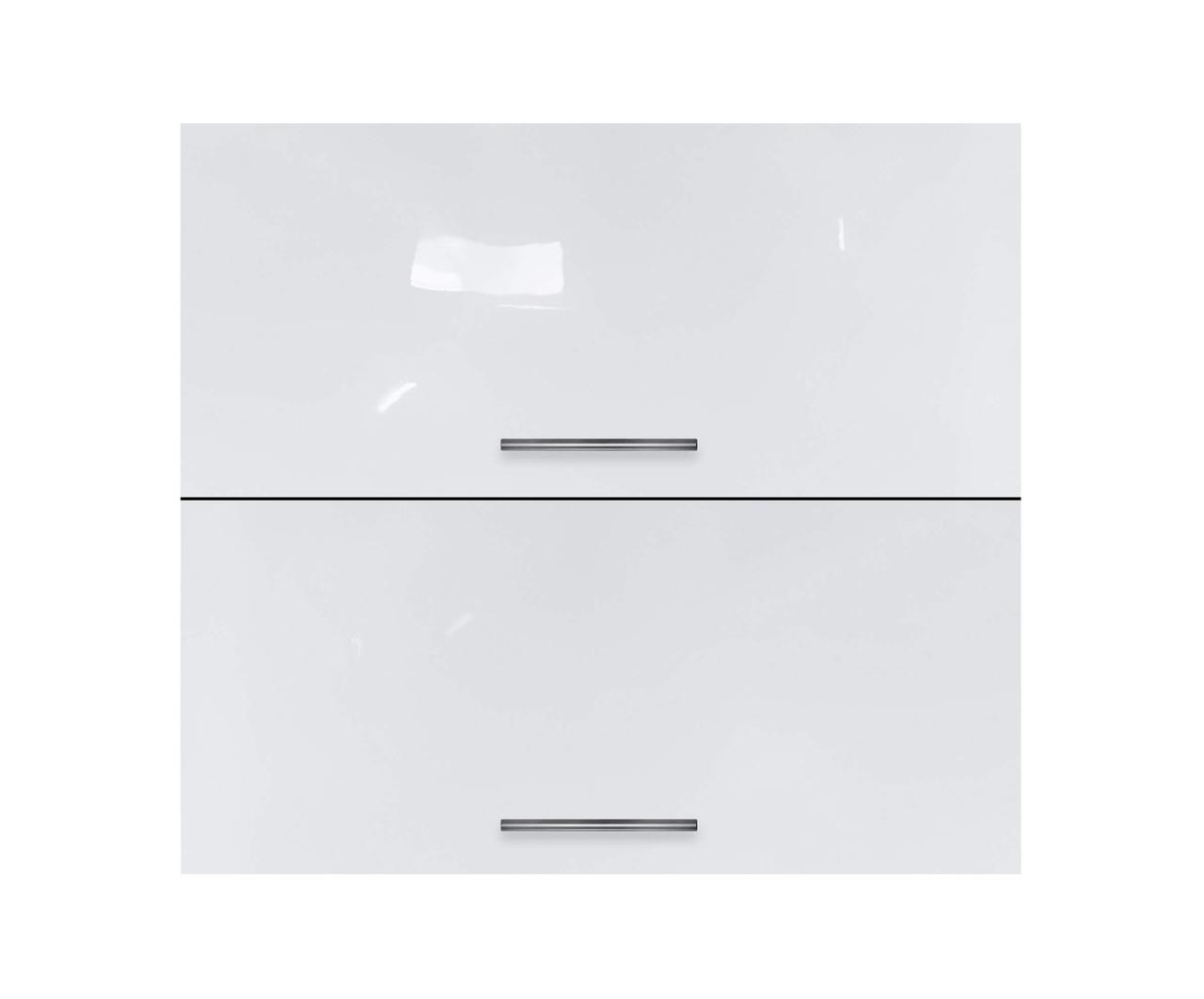 Навісна шафа закрита (дводверна - двері горизонтально) з фарбованими МДФ фасадами ширина 800 МАКСІ МЕБЛІ, фото 1