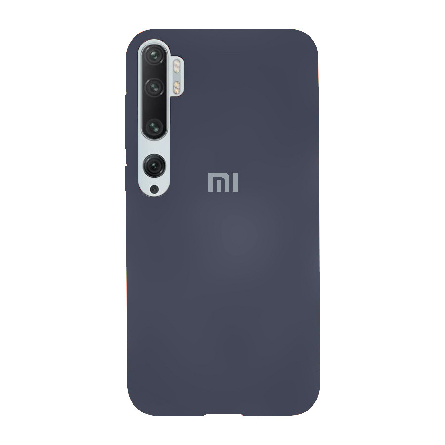 Силіконовий чохол SOFT Silicone Case для Xiaomi Mi 10 HQ (з логотипом) темно-синій
