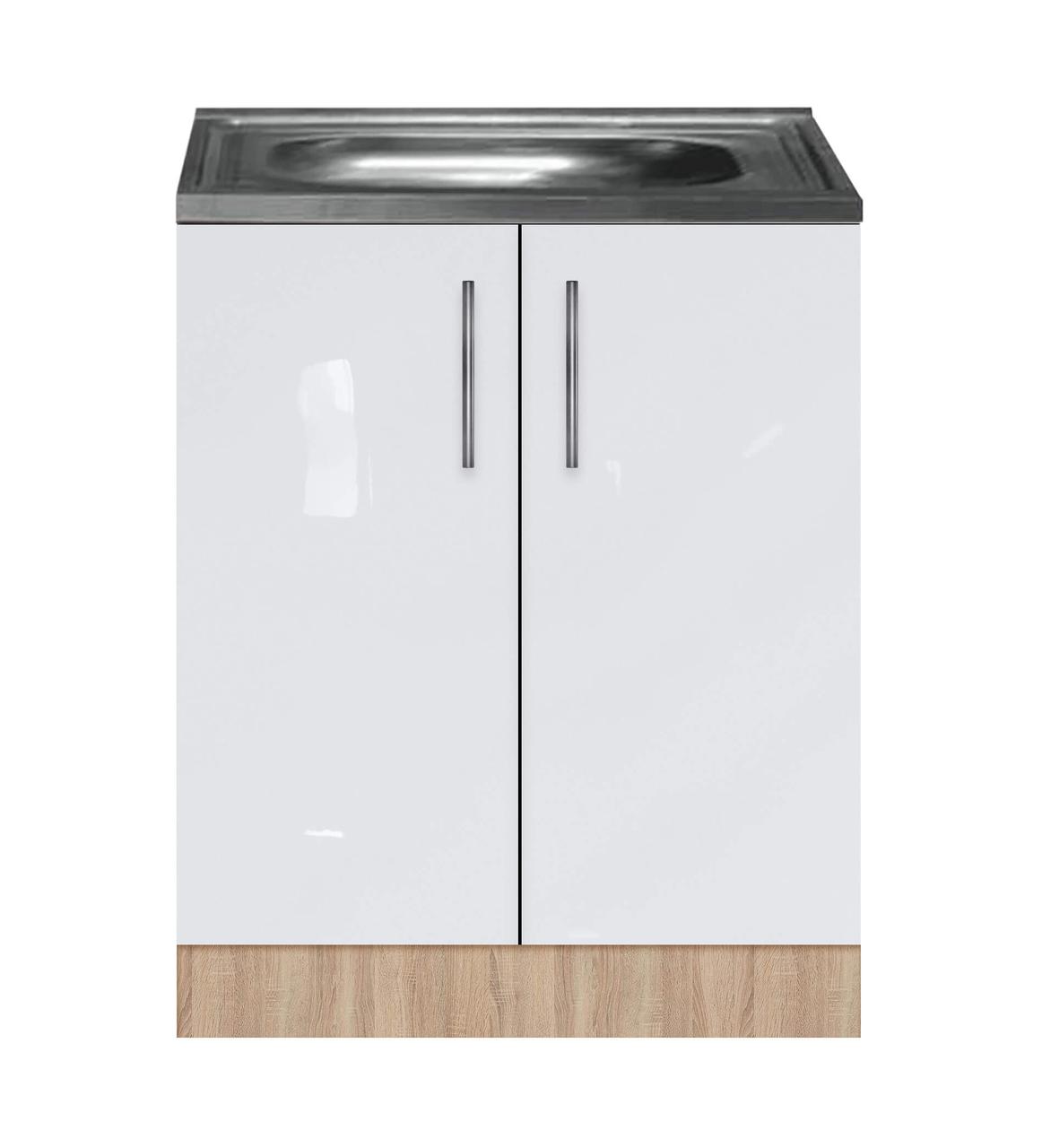 Тумба-мийка (дводверна) з накладною мийкою з фарбованими фасадами МДФ ширина 500 МАКСІ МЕБЛІ (5102462), фото 1