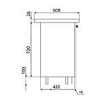 Тумба-мийка (дводверна) з накладною мийкою з фарбованими фасадами МДФ ширина 500 МАКСІ МЕБЛІ (5102462), фото 3