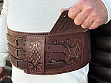 Шкіряний пояс ручної роботи, 15 см, фото 4
