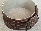 Шкіряний пояс ручної роботи, 15 см, фото 5