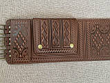 Шкіряний пояс ручної роботи, 15 см, фото 6