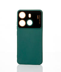 Силіконовий чохол CAMERA PROTECTION для Tecno Pop 7 (BF6) темно-зелений