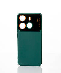 Силіконовий чохол CAMERA PROTECTION для Tecno Spark Go 2023 (BF7N) темно-зелений