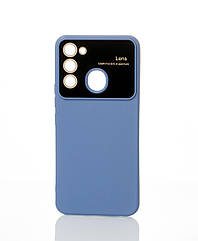 Силіконовий чохол CAMERA PROTECTION для Tecno Spark 8C (KG5k) сіро-синій