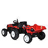 Дитячий електромобіль Трактор із причепом на радіокеруванні Bambi M 5772 Червоний, фото 3