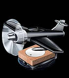 Ароматизатор освіжувач у машину Літак багаторазовий (чорний) працює сонячної енергії, фото 10