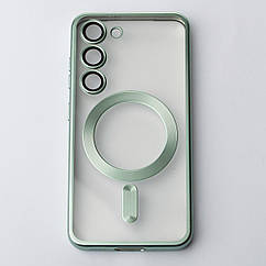 Силіконовий чохол MagSafe SHINING MATTE для Samsung S23 FE mint
