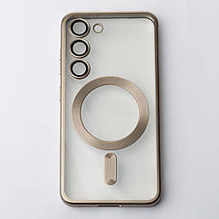 Силіконовий чохол MagSafe SHINING MATTE для Samsung S23 FE natural titanium