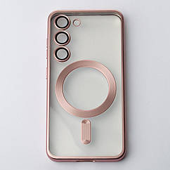 Силіконовий чохол MagSafe SHINING MATTE для Samsung S23 pink