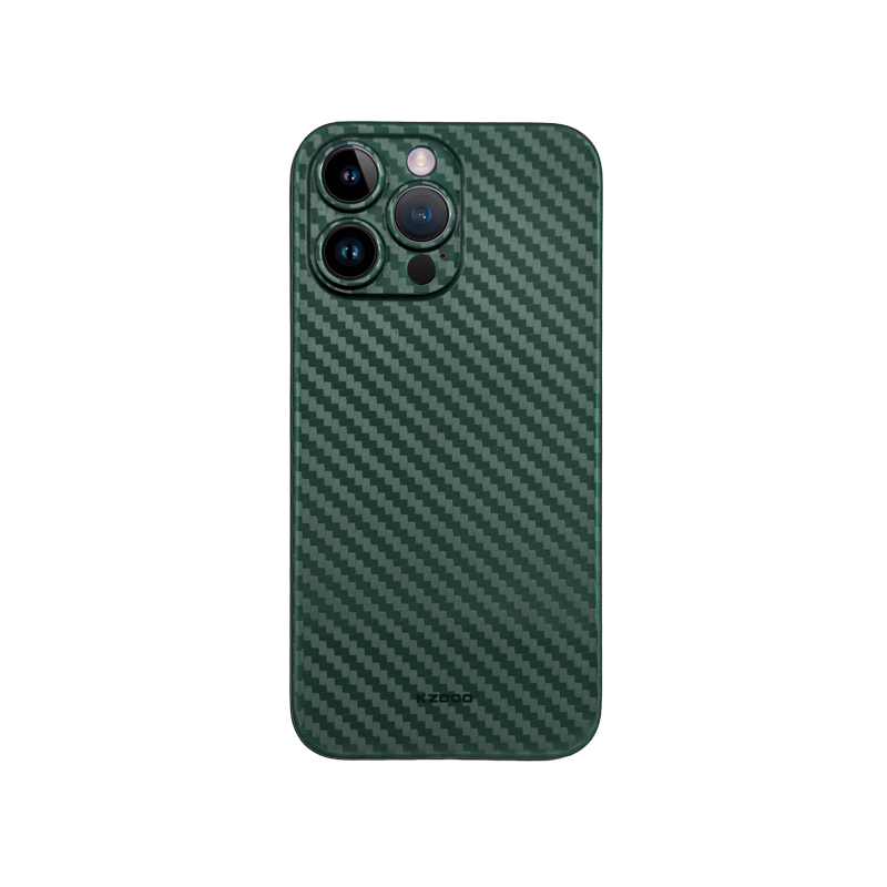 Карбоновий чохол K-DOO Air Carbon (UltraSlim 0.45 mm) для iPhone 14 Pro Max темно-зелений, фото 1