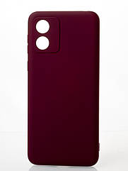 Силіконовий чохол SOFT Silicone Case для Motorola E13 (без лого) бордовий