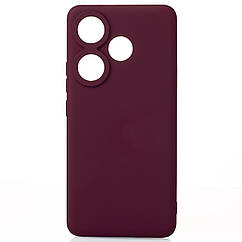 Силіконовий чохол SOFT Silicone Case для Xiaomi Poco F6/Redmi Turbo 3 (без лого) бордовий