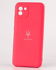Силіконовий чохол SOFT Silicone Case для Samsung A03 (ТРИЗУБ) малиновий