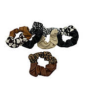 Резинка для волосся леопард еко шкіра