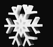 Пінопластові сніжинки 10 см, набір 12 шт — новорічний декор для дому, вікон та вітрин 20