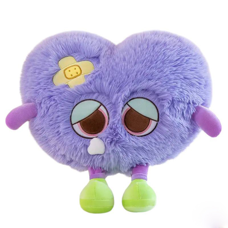 Фіолетове серце 25 см "Прости" або "Одужуй", фото 1