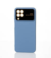 Силіконовий чохол CAMERA PROTECTION для Samsung M33 5G сіро-синій