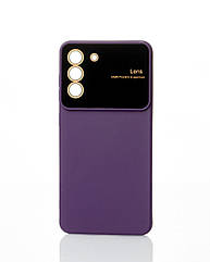 Силіконовий чохол CAMERA PROTECTION для Samsung S21 FE фіолетовий