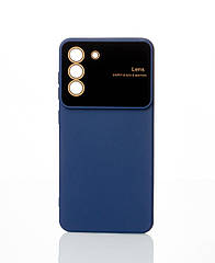 Силіконовий чохол CAMERA PROTECTION для Samsung S21 FE темно-синій